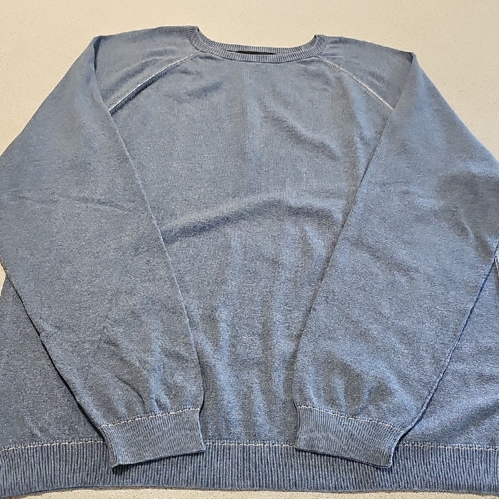 Express Men's Heather Blue Crewneck Sweater. Size Large. Good Used Condition